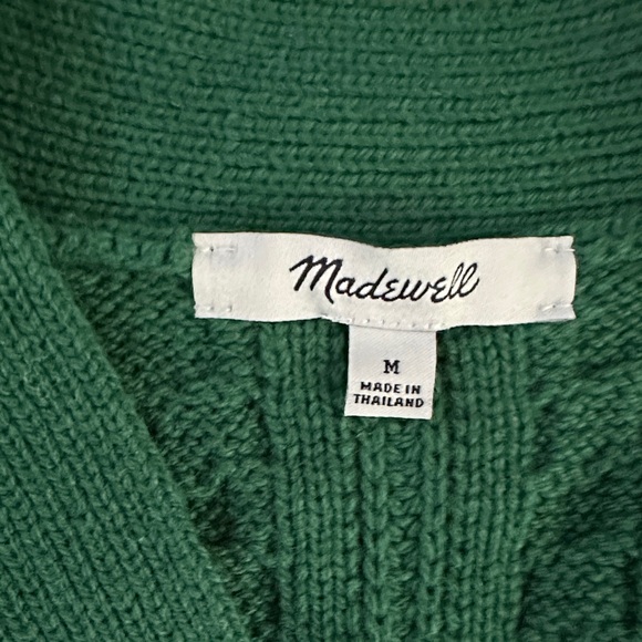 Madewell Emerald Cable Knit Cardigan - Picture 3 of 9